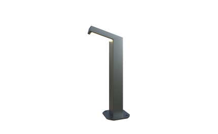 Square LED pole 3 ft. Washington OD 4x4 (Aluminum+powder coating) One side 30W 4050Lm